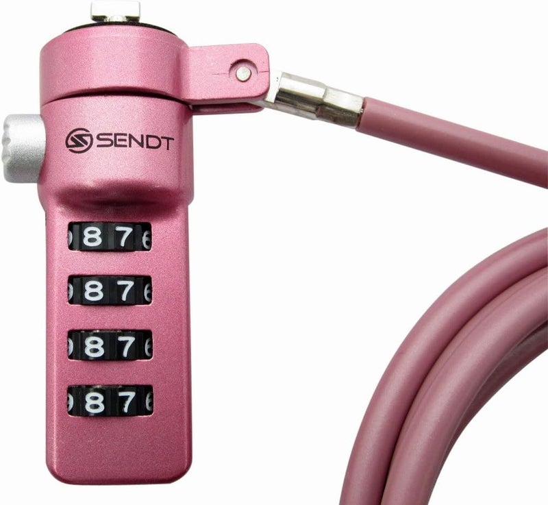 Sendt Pink Notebook/Laptop Combination Lock Security Cable - Image 2